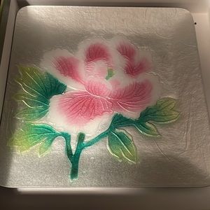 Kyoto Cloissone Dish from Japan-Beautiful flower